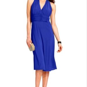 Blue Evan Picone pull-on halter (size 8, stretchy)